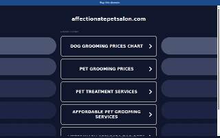 Affectionate Pet Salon website