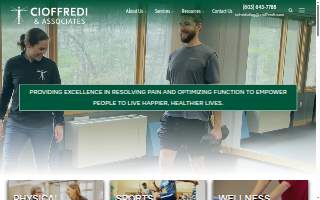 Cioffredi & Associates Physical Therapy website