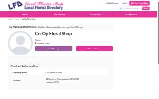 Co-op: Floral Shop website