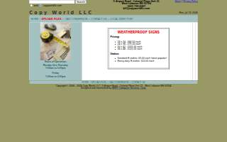 Copy World LLC website