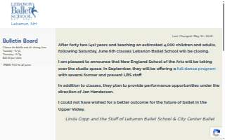 Lebanon Ballet School Inc website