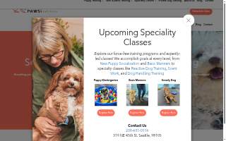 Paws 4 Training website