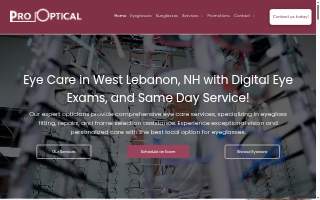 Pro Optical website