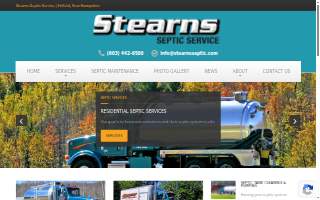 Stearns Septic Service website