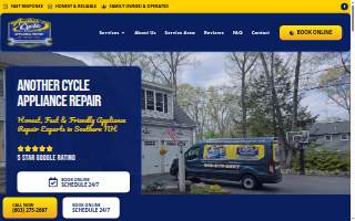 Another Cycle Appliance Repair INC of Windham website