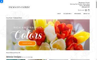 Backmann Florist website