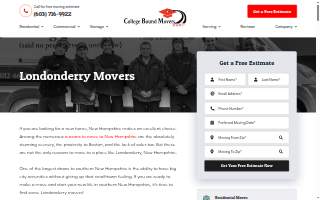 College Bound Movers of Londonderry website