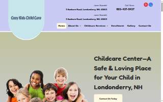 Cozy Kids Child Care Inc website