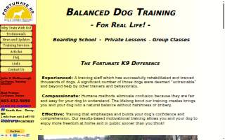 Fortunate K9 Dog and Owner Training website