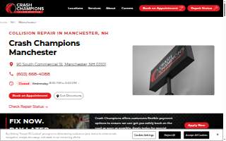 Crash Champions Collision Repair Manchester website