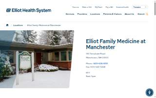 Elliot Family Medicine at Manchester website