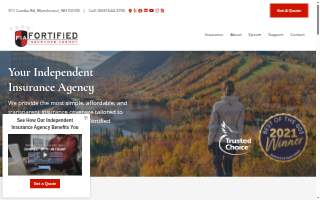 Fortified Insurance Agency website