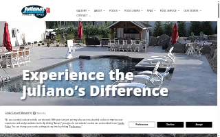 Juliano's Pools of Manchester website