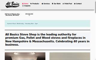 All Basics Stove Shop website