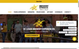 Budweiser Brewery Experience website