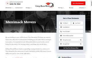 College Bound Movers of Merrimack website