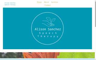 Alison Sanchez Speech Therapy, LLC website