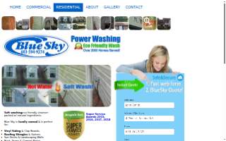 Blue Sky Power Washing website