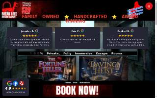 Break Free Escape Games website