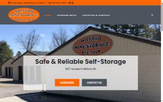 Milford Mini Storage website