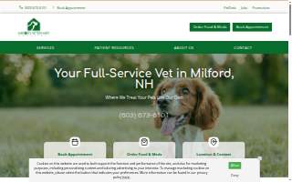 Milford Veterinary Hospital website