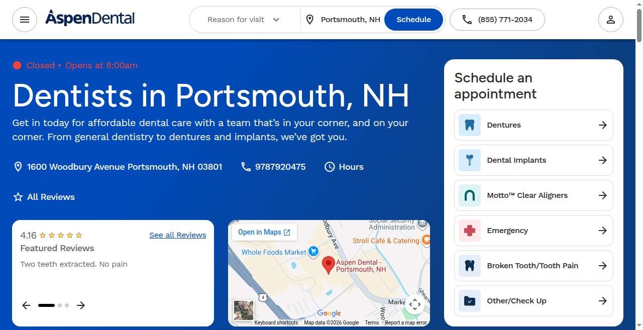 Aspen Dental - Portsmouth website