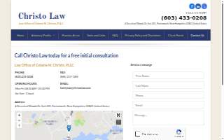 Christo Law Office website