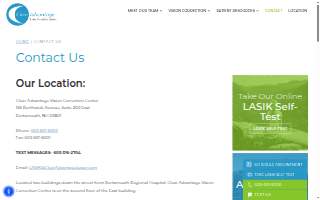 Clear Advantage Vision Correction Center website