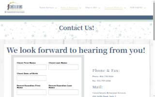 Constellations Behavioral Services website