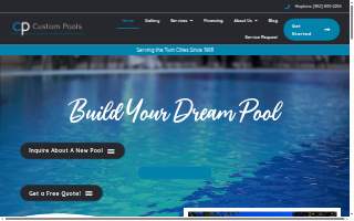 Custom Pools Inc. website