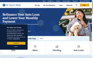 St Mary's Bank of Hudson website