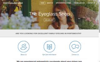 The Eyeglass Shop website