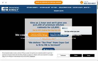 Universal Factory Direct website