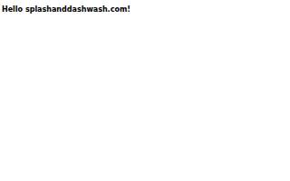 Splash & Dash Touchless Car Wash website