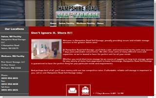 Hampshire Road Self-Storage website