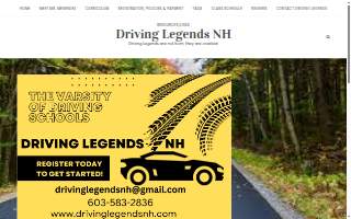 Driving Legends NH Driving School of Windham website