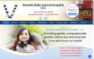 Granite State Animal Hospital website
