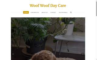 Woof Woof Daycare & Boarding website