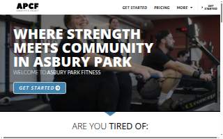 Asbury Park Fitness website