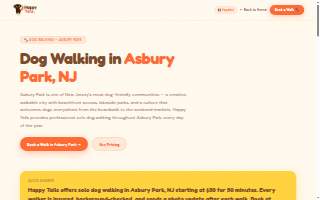 Happy Tails Dog Camp New Jersey website