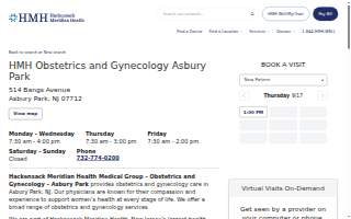 HMH - Obstetrics and Gynecology - Asbury Park website