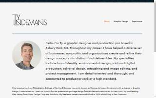 Ty Lindemans Graphic Design website
