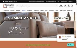 Kensington Furniture and Mattress website