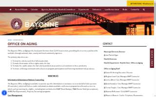 Bayonne Office On Aging website