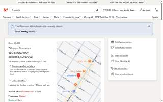 Walgreens Pharmacy website