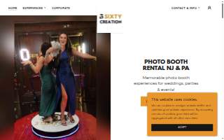 3 Sixty Creation Photo Booth Rentals of Belleville website
