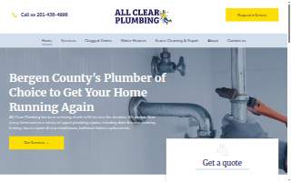 All Clear Plumbing website