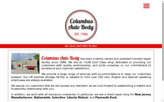 Columbus Auto Body website
