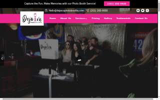 Dejavu Photo Booths website