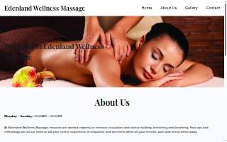 Edenland Wellness Massage website
